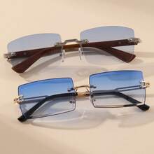 1 Pair, 2 Pairs Combination Fashion Casual Glasses, Luxury Brand Designer Eyewear, Enhances Facial Contour And Dimension, Suitable For Daily Life, Beach, Driving, Camping, Fishing, Party And Outdoor Travel And Other Occasions. - Multicolor - View 5