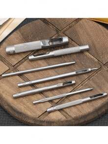 4pcs Mini Watch Strap Puncher Steel Manual Tool, Suitable For PU Belts, Watch Strap Hole Punching, Sewing Projects And Handmade Crafts, DIY Leather Hole Punching Tool, Durable Manual Tool - A - View 9