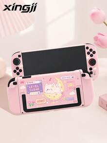 Xingji Switch2 (2025) 遊戲主機保護殼，Y2K 風格，卡通像素貓插圖圖案，適用於 Switch NS/Switch OLED/Switch Lite，TPU 軟殼，通用保護套，Switch 控制器保護殼，Switch 遊戲配件，適用於 遊戲控制器收納袋，防摔、防滑、防刮，美觀，家庭與朋友的最佳選擇 - 查看 25