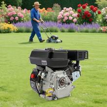 7.5hp Gasoline Engine 4 Stroke Horizontal Shaft 20mm Heavy Duty Aluminum Iron For Generator Oil Alert Air Cooled - Default - View 3