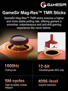 GameSir G7 Pro Gamepad Compatible With Xbox Gaming Controller For PC Steam Android Officially Licensed With Charging Station Tri-Mode Connectivity Mag-Res TMR Sticks 1000Hz Polling Rate Hall Effect Analog Triggers 6-Axis Gyroscope - View 5