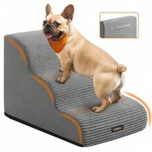 Feandrea Dog Stairs & Steps - Grey - View 1
