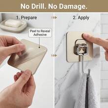 Strong Reusable Wall Hooks, No Drilling Required, Waterproof And Oil-Resistant, Suitable For Bathroom And Kitchen, Ideal For Hanging Towels, Cups, Spatulas, Can Openers And Scissors. Kitchen Hooks - Multicolor - View 7