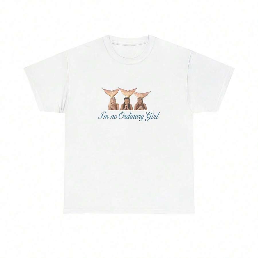 Im No Ordinary Girl Funny H2o Tee - Vintage H20 Mermaid Tee - Just Add Water Cool Retro Tshirt - Shape - View 1