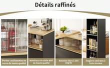 Sideboard Roterar 360° Svart - Multifunktionell Förvaring - Svart - Visa 5