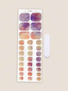 Cross-Border New Arrival Semi-Cured Gel Summer Toe Nail Stickers, Glitter Flash Design, In Stock Wholesale, Waterproof & Long-Lasting - Multicolor - View 4
