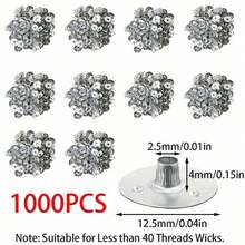 100/200/500/1000個 12.5mm(0.5英吋)金屬燭芯固定座，適用於芳香療法蠟燭製作DIY，愛好者的最佳選擇 - Gray - 查看 7