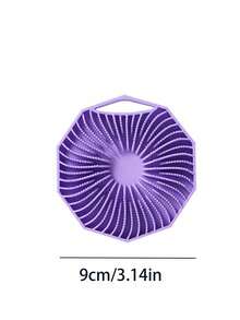 Polygon Silicone Bath Brush With Transparent Hook, Portable Wall-Mounted, Hexagonal Silicone Shower Brush, Body Cleansing, Convenient And Easy To Use, Anti-Slip Strap, Home Essential Bath Accessory, Gift For Him/Her - A - View 10