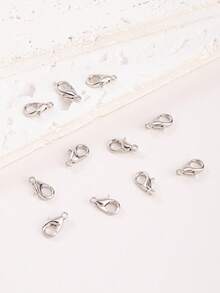 10/20 Pcs/Set Stainless Steel Lobster Clasps, Durable DIY Jewelry Making Accessories For Necklace Bracelet Anklet Repair & Craft - Multicolor - View 2