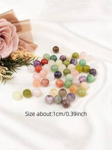 20PCS/30PCS Mixed Natural Crystal 10mm Round Beads Without Holes, Random Color DIY Decor Home Decoration Crystal Collection - 10mm Random Small Balls - View 6