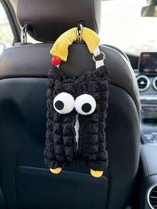 1 Peça Caixa de Lenços de Carro Criativa e Fofa de Monstro, Bolsa de Lenços de Carro, Caixa de Armazenamento de Lenços de Carro, Lixeira de Carro Criativa e Fofa de Monstro - Multicolorido - Visão 3