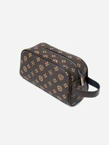 HOVI'S Men's Monogram Large Capacity Clutch Bag - Stylish, Minimalist, And Portable Design For Both Men And Women,Fathers Day Gifts - Brown - View 6