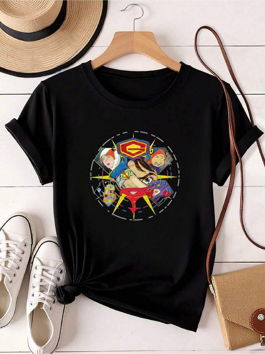 Women T-Shirts - 黑色 - 查看 1
