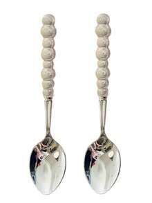 2/10/20pcs Beautiful Pearl Shaped Stainless Steel Tableware Silverware Set, Golden,Including Ceramic Handle Spoons, Forks, Unique And Elegant Porcelain With Shell Luster, Kitchen Tools And Accessories, Perfect For Restaurants, Daily Family Meals - Multicolor - View 25