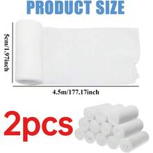 Multiple Sizes Available: 10/20 Rolls Elastic Gauze Bandages, Breathable Bandages, Mummified Wrapping Bandages, Suitable For Arms, Legs, Waist And Other Body Parts, Elastic Stretch Design - View 18