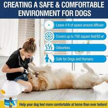Dog Calming Pheromone Diffuser For Relief Anxiety, Reducing Barking, Attacks And Combating Stress &Amp; 3 In 1 Calming Diffuser For Dogs 48ML 2 Refills Fit All Dogs - Blue - View 3