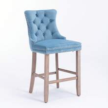 Light Blue Dining Chairs - Set Of 2 - Blue and Silver - View 3