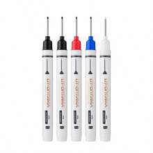 5/8pcs 20mm Long Tip Deep Hole Permanent Marker, 1.0mm Fine Tip, Industrial Grade, Quick Drying, Waterproof, Low Odor, Suitable For Construction And Woodworking - Sets - View 8