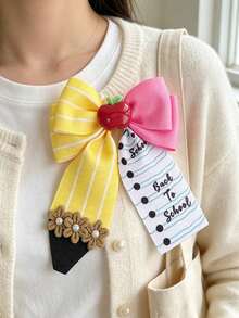 1Pc Pencil Hair Clip, Bow Hair Clip, Suitable For Back To School Season, Daily Wear Hair Accessories, Women's Hair Accessories, Women's Accessories - Multicolor - View 6