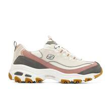 Skechers Sepatu Sneakers Kasual Wanita D'LITES Classic Platform Peningkat Tinggi untuk Perjalanan Sehari-hari, Sepatu Panda, Sepatu Ayah - Kelabu tua - View 3