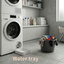 1pc Portable Washing Machine Drain Pan, Front-Load Washing Machine Filter Water Collection Tray, Leak-Proof Drip Collection Basin, Practical Household Accessory For Washing Machine Maintenance And Cleaning - A - View 3