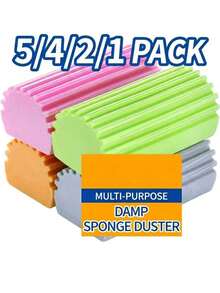6/4/2/1pc Kitchen Cleaning Dust Removal Sponge Wet Tool Reusable Magic Dusting Sponge Duster For Cleaning Blinds, Glass, Baseboards, Vents, Mirrors, Window Tracks, Bathroom, Kitchen Durable Absorbent Sponge Kitchen Essential - Multiple Styles - View 2