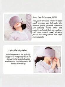 3pcs Weighted Velvet Eye Mask Set: Relieves Eye Fatigue. Made Of Lightweight And Breathable Material, Effectively Blocks Light. Perfect For Students, Office Workers And Travelers. Whether For Napping, Nighttime Rest, Home Relaxation Or Long-Distance Travel, It's An Excellent Choice. Absolutely A High-Quality Product To Improve Sleep Quality. - Multicolor - View 10