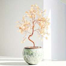 1pc Rose Quartz Amethyst Citrine Crystal Tree With Base, Desktop Decor, Mother's Day Gift, Birthday Party Decoration, Random Handmade Craft, Random Collection Series, Suitable For Valentine's Day, Christmas, New Year Gifts, Excellent Gift Choice - [Multi Color] - View 13