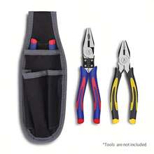 1pc Canvas Electrician Waist Bag, Portable Small Storage Repair Wear-Resistant Multi-Function Installation Tool Pouch, Thickened Wear-Resistant Waterproof Canvas Fabric, Multiple Compartments And Slots For Screwdrivers, Pliers, Voltage Testers And Other Small Repair Tools, Lightweight Mini Waist-Hanging Design - Multicolor - View 9