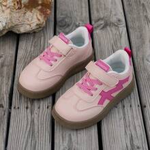 Spring/Autumn New Style Hook And Loop Sneakers, Casual Sports Shoes For Little Girls - Pink - View 4