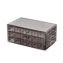 Caja de almacenamiento de joyas de acrílico transparente de 72 ranuras, diseño de compartimento de 3 capas, organizador de joyas apilable de gran capacidad, almacenamiento de clasificación - Multicolor - Ver 11