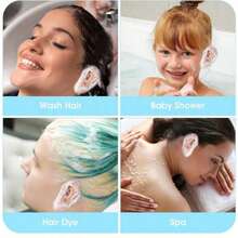 100PCS 10cm/3.9in Baby Transparent Disposable Ear Covers, Elastic Transparent Shower Water Ear Covers, Newborn Essentials, Bathing, Baby Bath, Swimming Ear Covers, Suitable For Children And Adolescents - Multi-color 6 - View 8