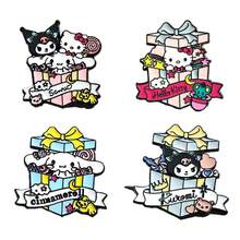 1件裝可愛卡通Sanrio胸針，萬聖節與聖誕節金屬徽章，Hello Kitty胸針，柔美甜美貓咪合金包包配件針 - 彩色 - 查看 5