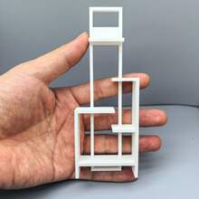 1:12 Minimalist Miniature Display Stand, Model House Mini Storage Rack, Home Office Desktop Decor, Fairy House Mini Tiered Display Rack, Figurine Small Ornament Display Stand, Miniature Furniture Model Decoration Storage Ornament, Miniature Scene Accessories, Photo Frame/Potted Plant Prop Display Rack - Miniature Display Shelf - View 5
