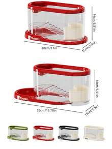 Water And Land Turtle Tank, Small Desktop Transparent Turtle Tank, Home And Office Slouchy Landscaping Turtle Tank With Basking Platform And Feeding Area, Dual-Use Water And Land Brazilian Turtle Breeding Box, Pet Turtle Rearing Tank - Multicolor - View 2