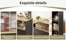 Sideboard Roterar 360° Svart - Multifunktionell Förvaring - Svart - Visa 2