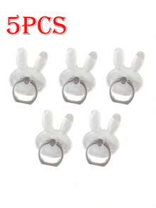 6pcs/5pcs/4pcs/3pcs/2pcs Dudukan Ponsel Transparan Kartun Lipat dengan Cincin Penahan, Bentuk Hewan, Bulat, Bunga - beraneka warna - View 57