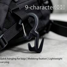 鋅合金 9 字型登山扣彈簧鉤，無需打結，快速鎖扣鉤扣 - 彩色 - 查看 9