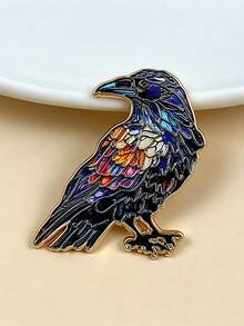 Fashionable Colorful Cartoon Crow Alloy Enamel Brooch Suitable For Women's Daily Backpack And Clothing Decoration - Multicolor - View 7