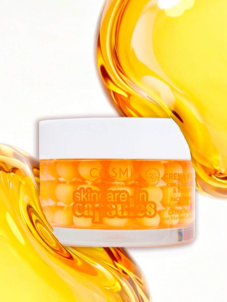 COSMI MILANO Face Cream 50ml Korean Style Capsules Encapsulated Active Ingredients Vitamin C And Retinol, Antioxidant, Smoothing And Illuminating Action For The Skin Fights Blemishes And Signs Of Skin Aging Daily Back To School: Daily Care