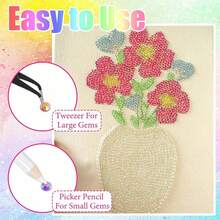Sparkling Rhinestone Set, Colorful Resin Flat-Back Rhinestone Set With Pen, Tweezers And Other Tools, DIY Fashion Decoration Accessories, Suitable For DIY Diamond Painting, Clothing Decoration And Other Handmade Crafting Scenarios - A - View 10