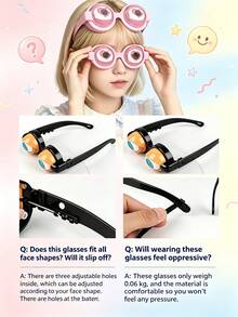 Pull‑String Blinking Googly Eyes Glasses, Funny Wacky Novelty Prank Eyewear, Party Photo Booth Props For Halloween Birthday Carnival - Multicolor - View 8