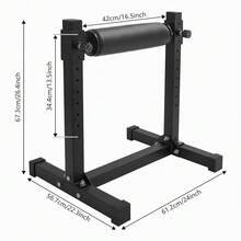 GDAE10 Split Squat Stand Höhenverstellbarer Einbein-Kniebeugenroller für bulgarische geteilte Kniebeugen, 1 Bein-Lunge für Körpergewicht oder Hantel, 61,2 x 56,7 x 67,3 cm a nice gift for friend - Standard - Übersicht 6