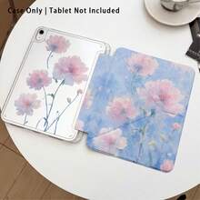 粉色花卉圖案彩繪效果平板保護殼附支架，相容 Honor 8/9/10/X8/X8A/X9/X8Pro/X9Pro、MatePad SE 11"/MatePad 11"/11.5"、MatePad Pro、Apple 10th/11th Gen 2025 (A16)、Galaxy Tab A7/A9 及其他熱門機型 - 款式65 - 查看 2