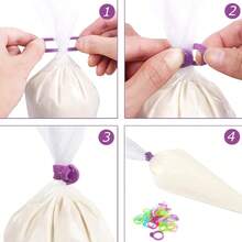 8/16pcs Reusable Silicone Piping Bag Ties, Piping Bag Clips, Suitable For Cookies, Cupcakes, Dessert Decoration Bags, Kitchen Gadgets, Baking Tools - Multicolor - View 10