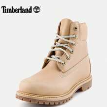 Timberland Sepatu Bot Martin Wanita Model Tinggi Gaya Inggris Kulit Kasual Luar Ruangan Terbaru - Khaki - View 10