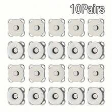 10/20Pairs Magnetic Hand-Sewn Sewing Buttons, Large Size Snap Buttons For Bags, Used For Closing Bags, Sewing Clothes, Plum Blossom Magnetic Buttons - Multicolor - View 17