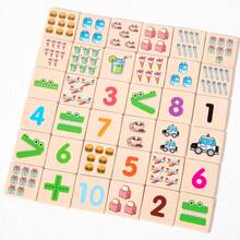 Children's Wooden 36-Piece Number Matching Puzzle, 1-10 Number Recognition Matching, Size Comparison, Addition And Subtraction Operation Puzzle, Suitable For Boys And Girls 3 Years Old And Above, Math Enlightenment Home Teaching Tool - Multicolor - View 6