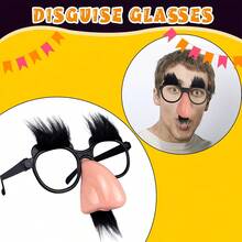 1pc Halloween Funny Clown Glasses With Big Nose And Beard - Ready-To-Wear Costume Accessory, Suitable For Parties, Cosplay And Themed Events - Unique Nose Ornament Design - Multicolor - View 6