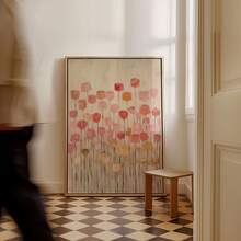 1pc Frameless Vintage Japanese Floral Abstract Wall Art Dorm Gift - Multi-color - View 6
